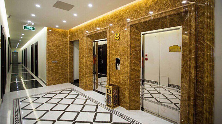 Đá ốp thang máy màu vàng dành cho công trình cao cấp
